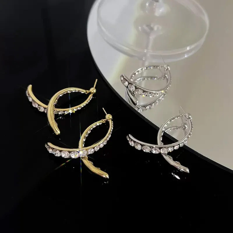 Glanzvolle Kristall-Creolen