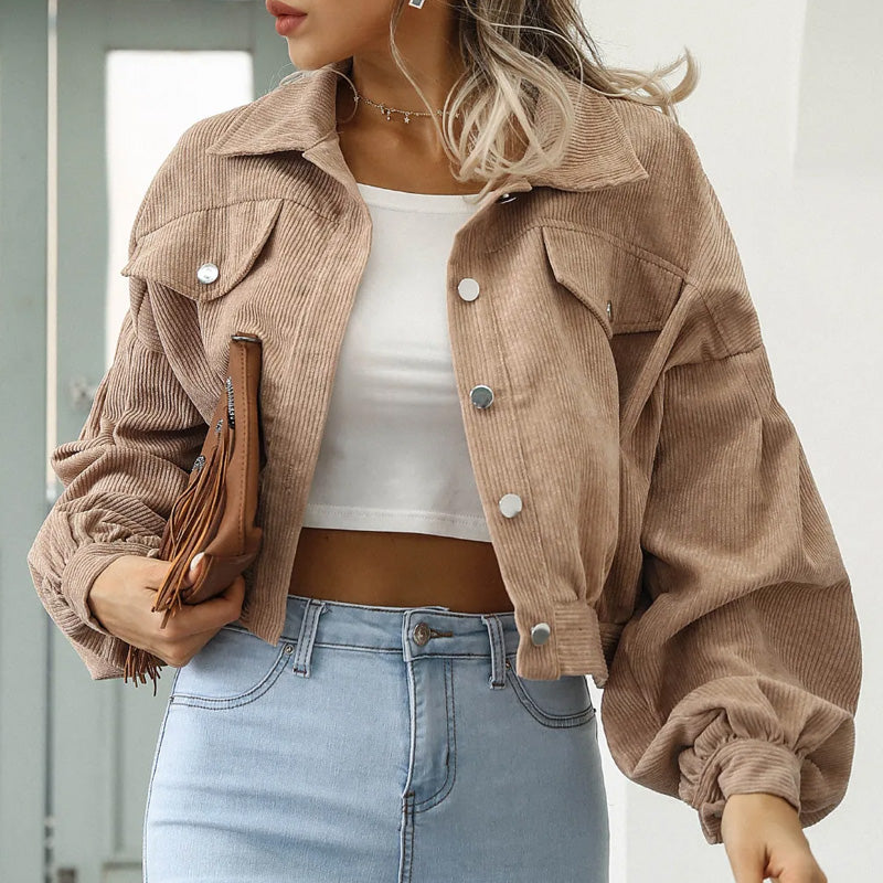 Kurze Cordjacke