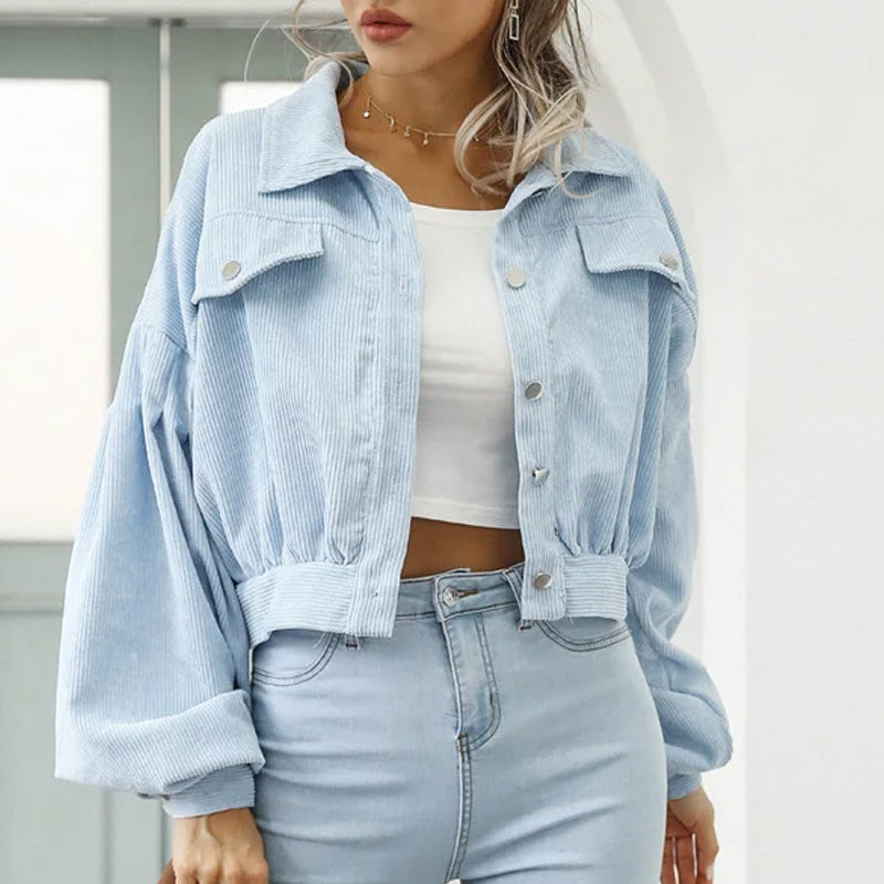 Kurze Cordjacke