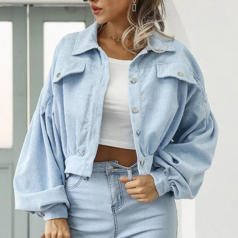 Kurze Cordjacke