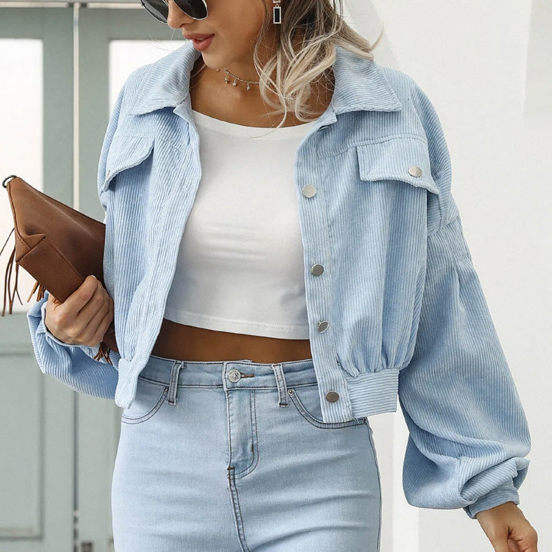 Kurze Cordjacke