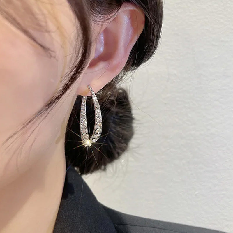 Glanzvolle Kristall-Creolen