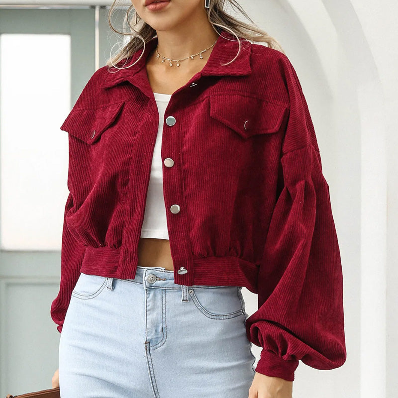 Kurze Cordjacke