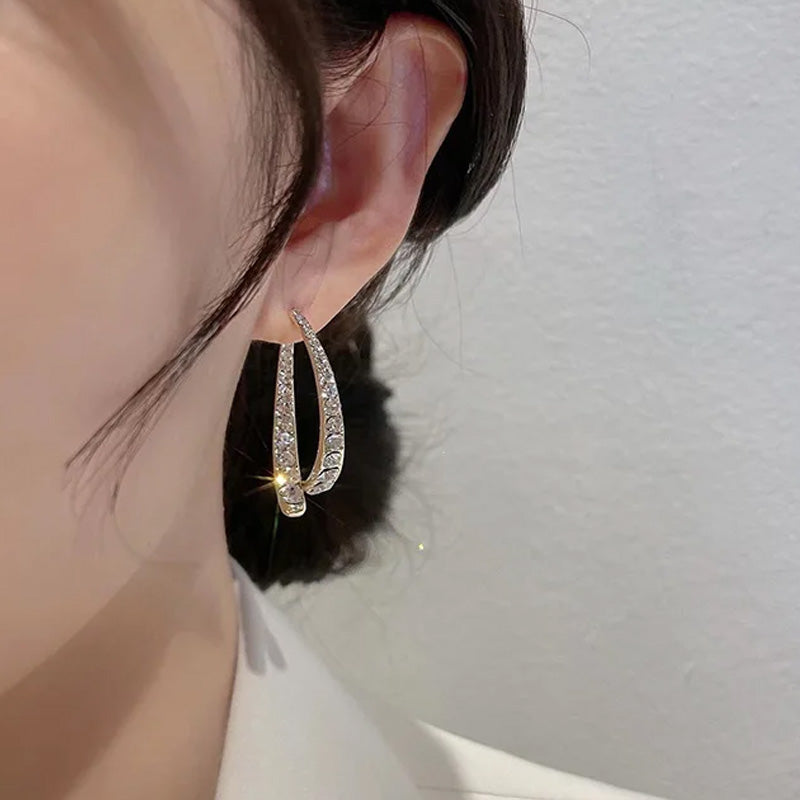 Glanzvolle Kristall-Creolen