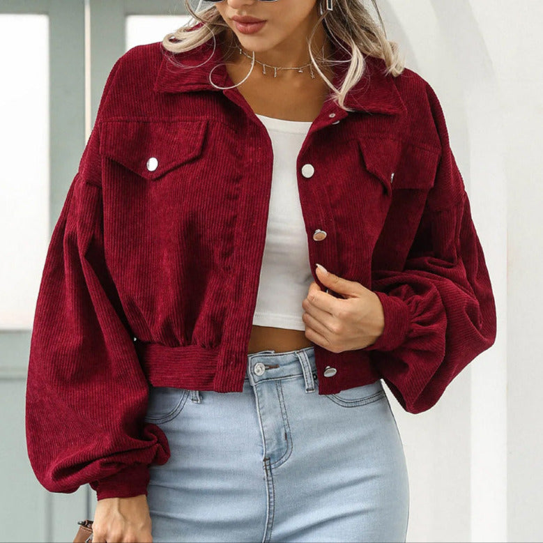 Kurze Cordjacke
