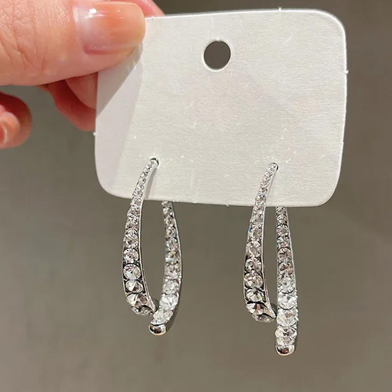 Glanzvolle Kristall-Creolen