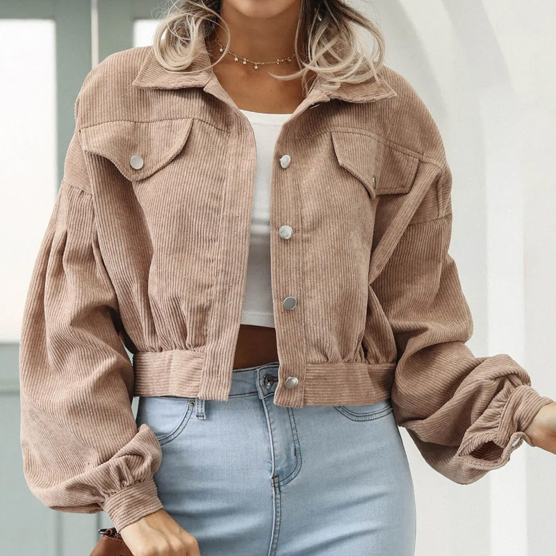 Kurze Cordjacke