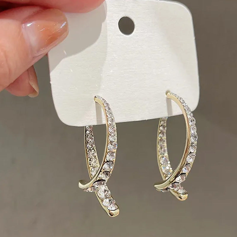 Glanzvolle Kristall-Creolen