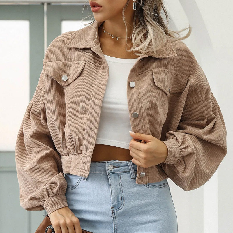 Kurze Cordjacke