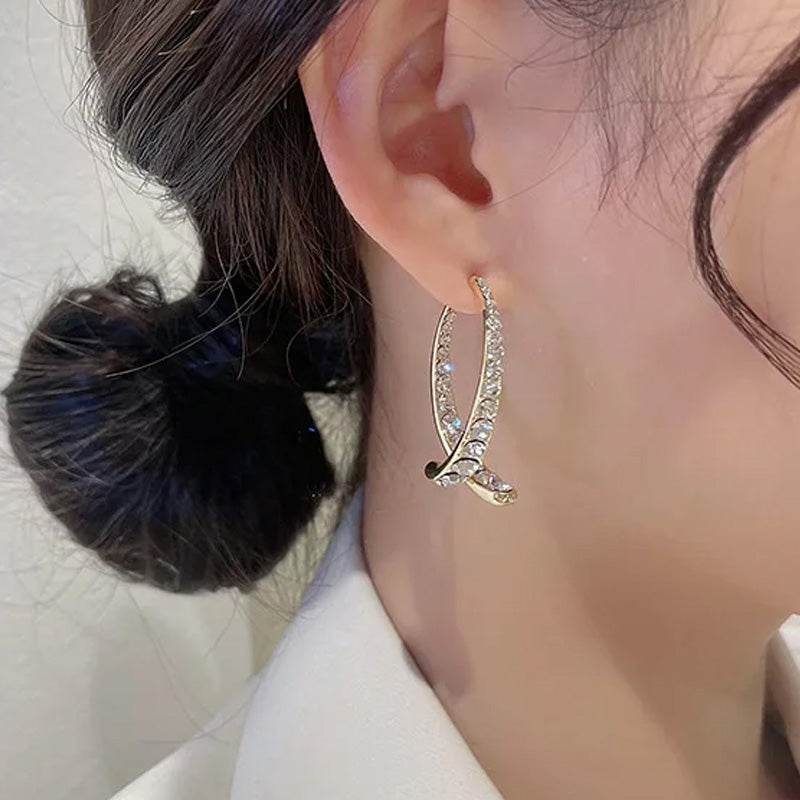 Glanzvolle Kristall-Creolen