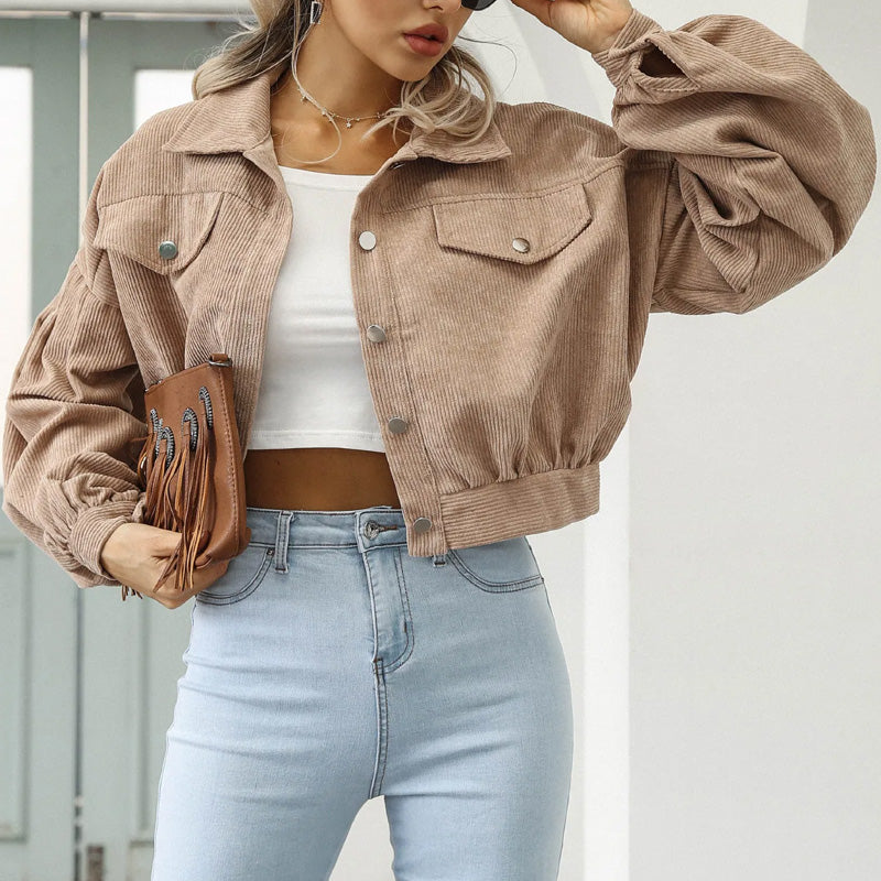 Kurze Cordjacke
