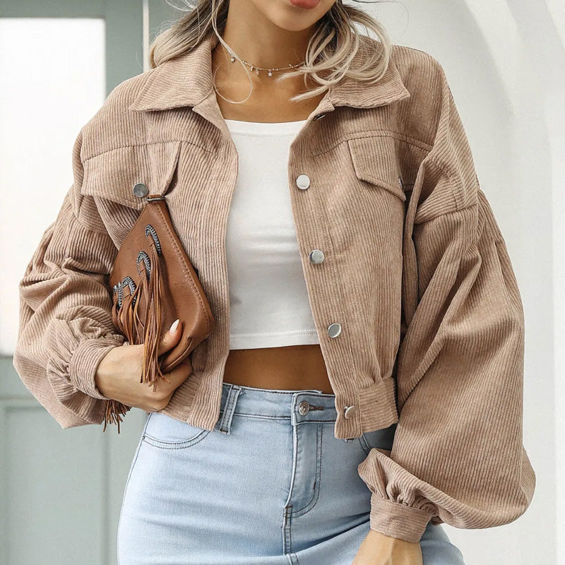 Kurze Cordjacke