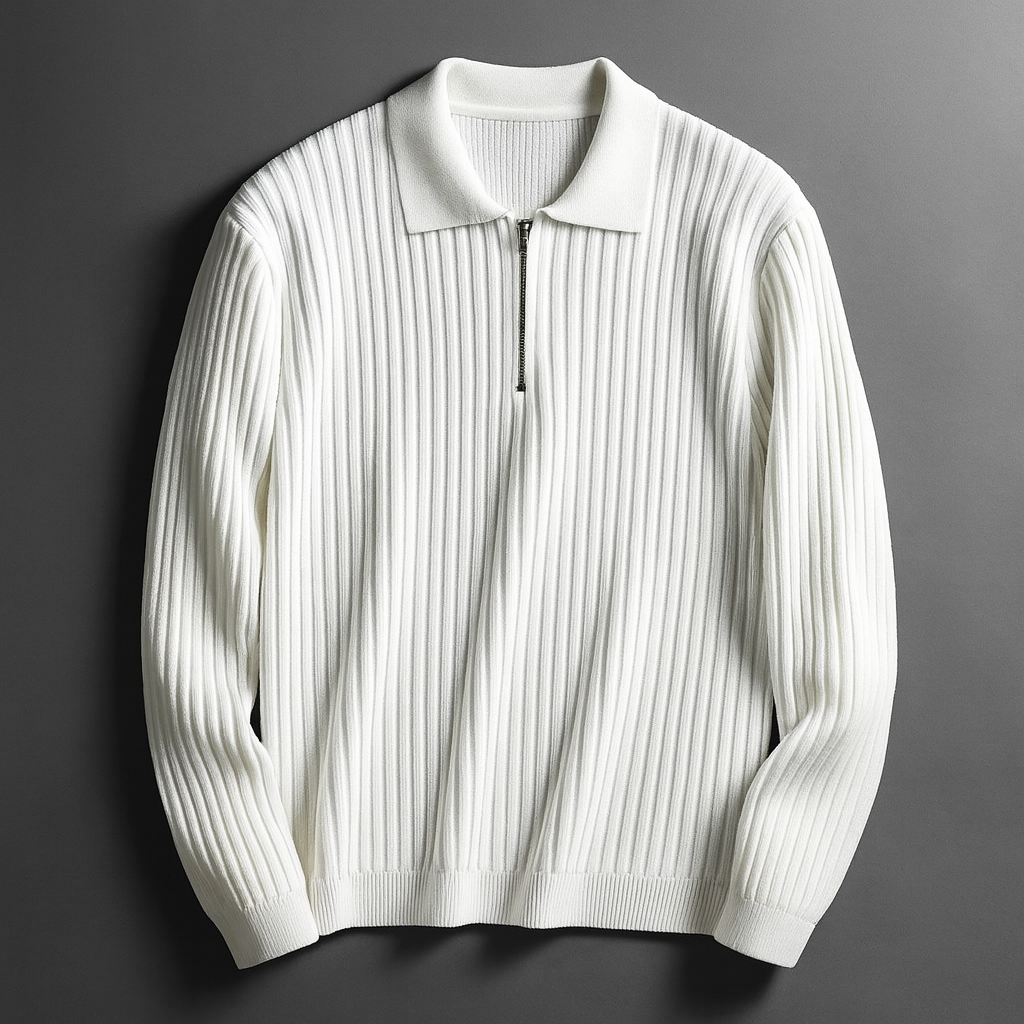 Thomas Strickpullover mit Viertelreißverschluss