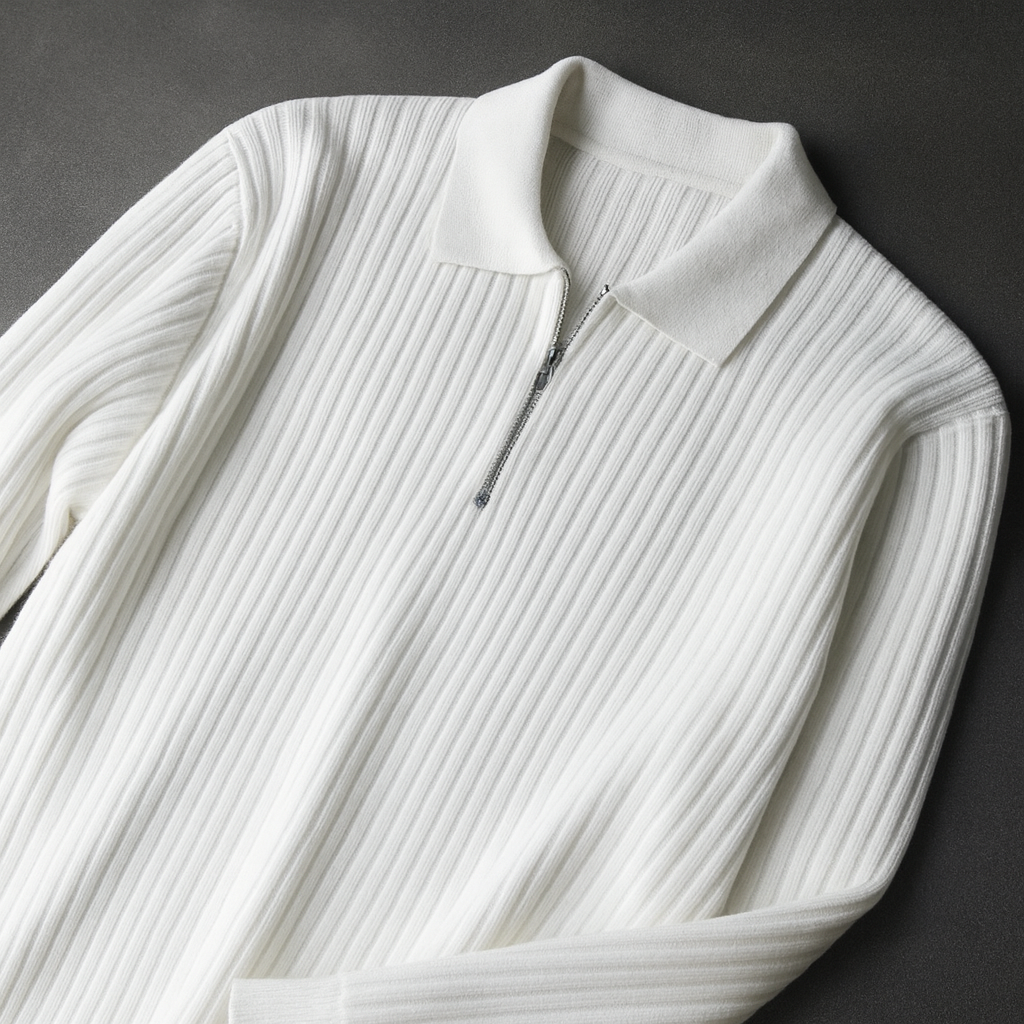 Thomas Strickpullover mit Viertelreißverschluss