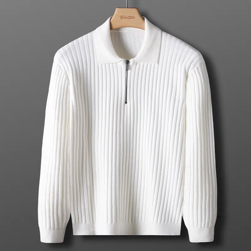 Thomas Strickpullover mit Viertelreißverschluss