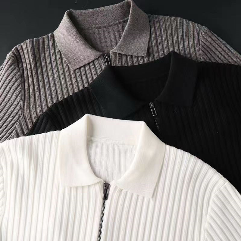Thomas Strickpullover mit Viertelreißverschluss