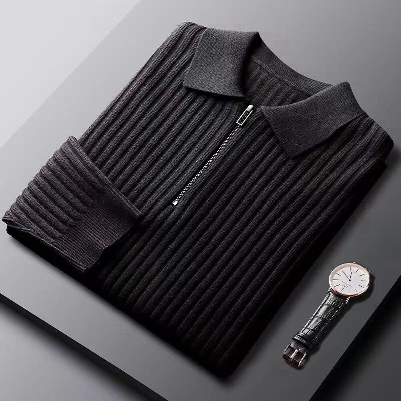 Thomas Strickpullover mit Viertelreißverschluss